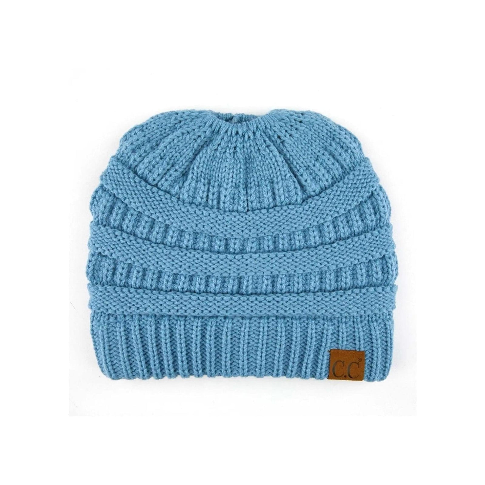 CC Messy Bun Adults and Kids Ponytail Beanies Hats - Truly Contagious