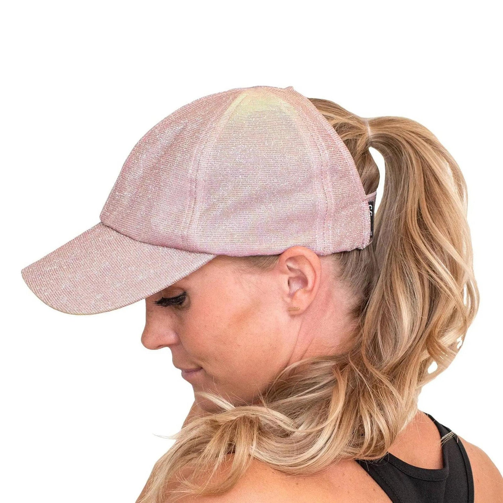 CC Metallic Women Hats Extremely Comfy Fit Ponytail Cap - Truly Contagious