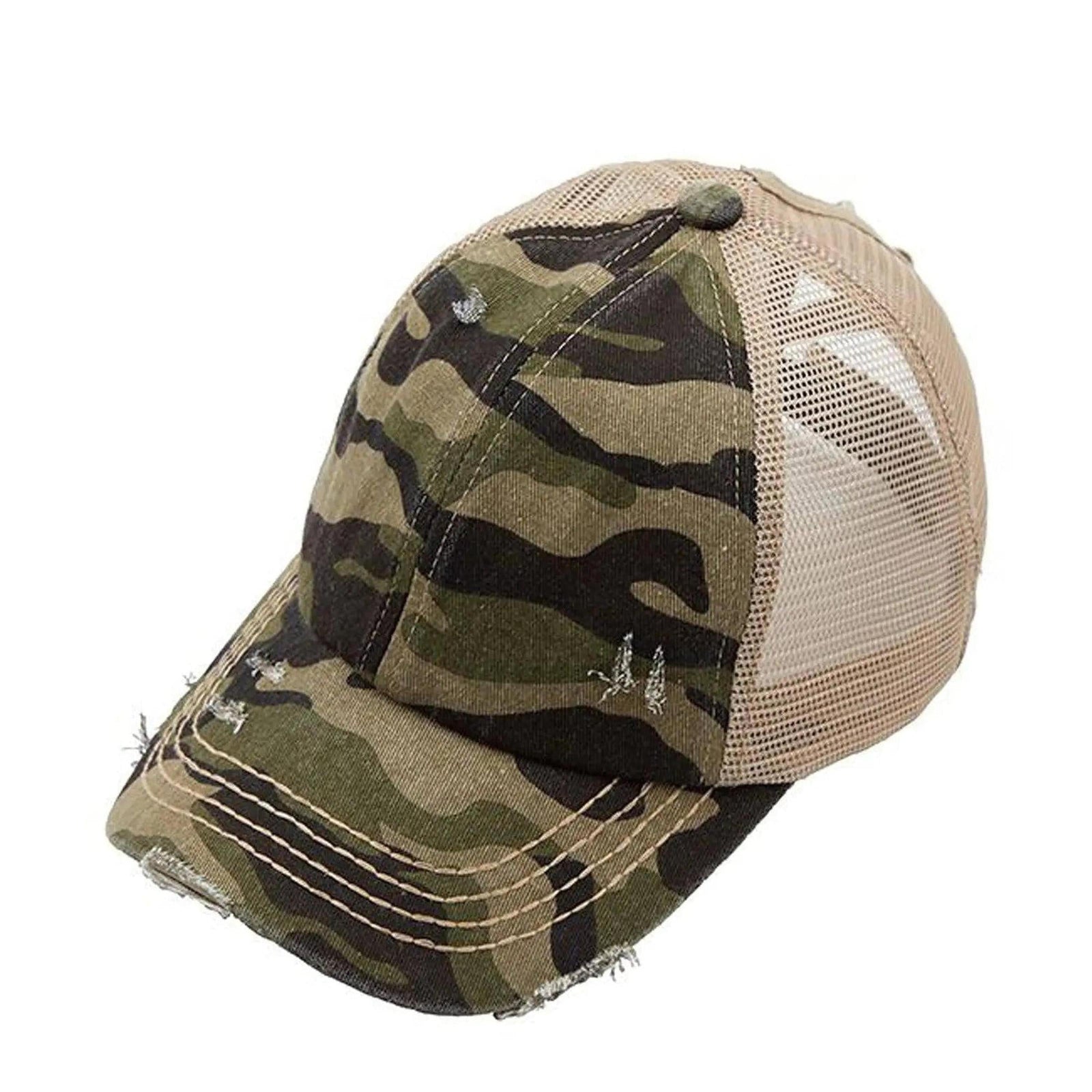 CC Multi - Level Criss Cross Women's Baseball Ponytail Cap Hat - Truly Contagious