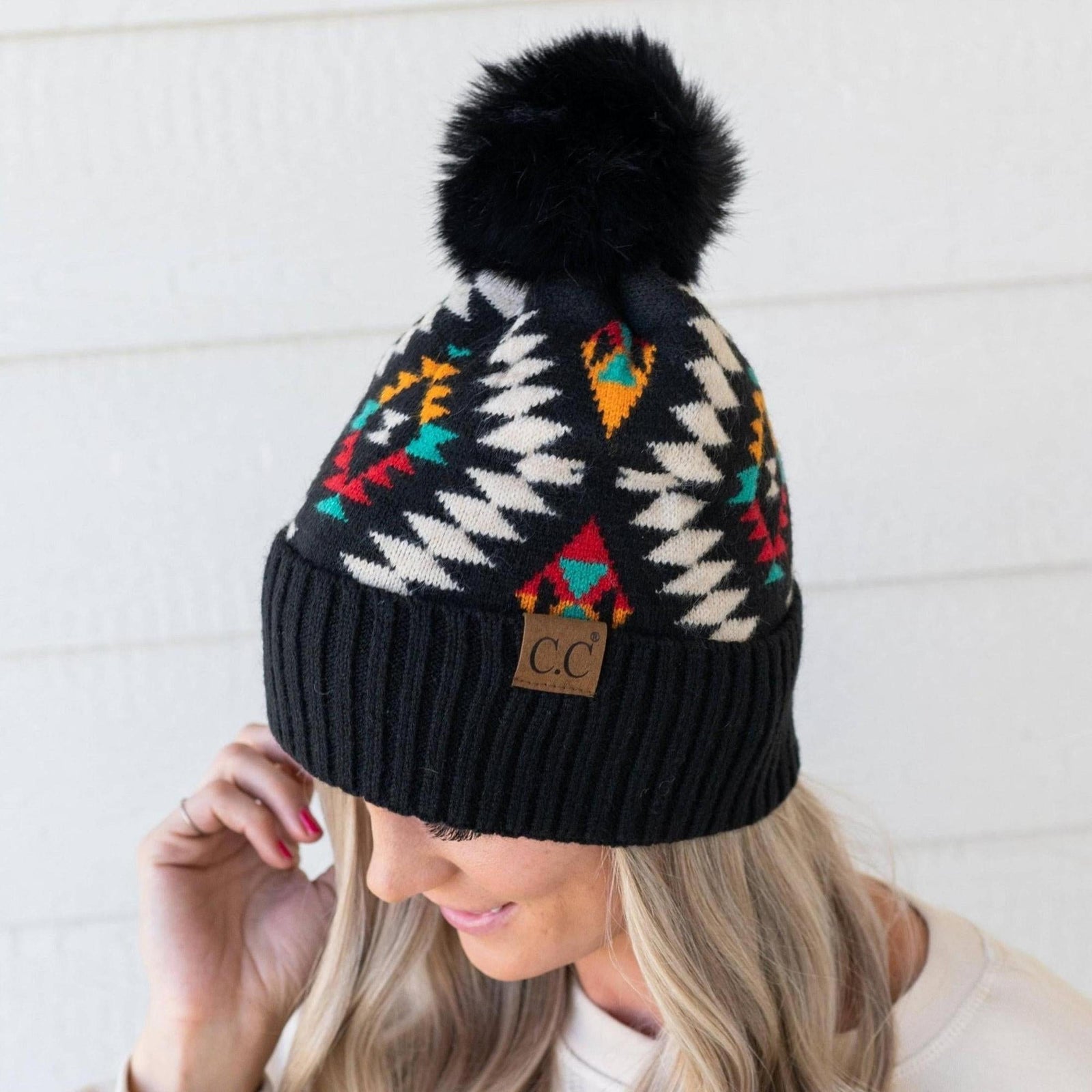 CC South Western Print Beanies Hats - Truly Contagious