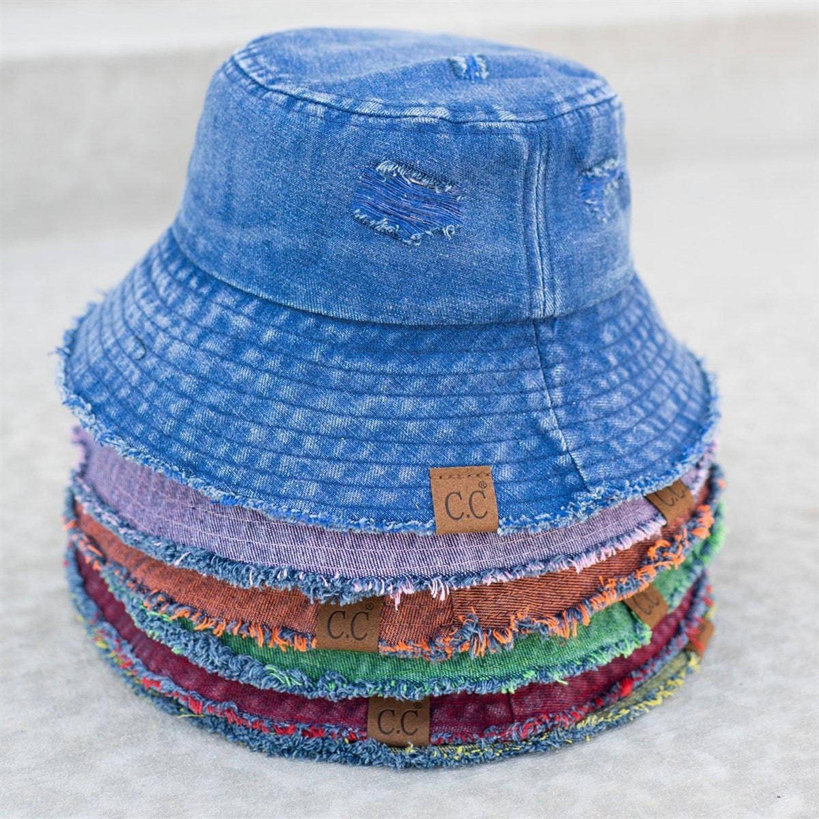 CC Stone Washed Denim Bucket - Truly Contagious
