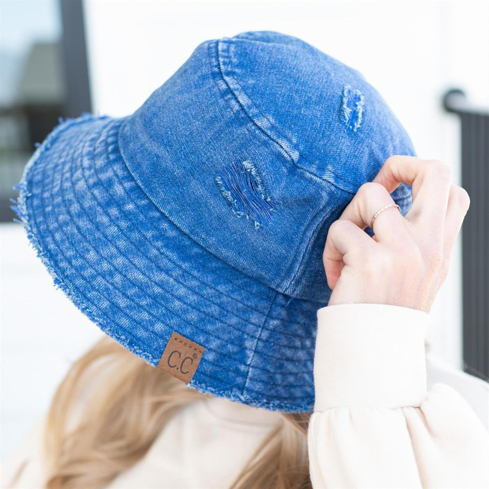 CC Stone Washed Denim Bucket - Truly Contagious