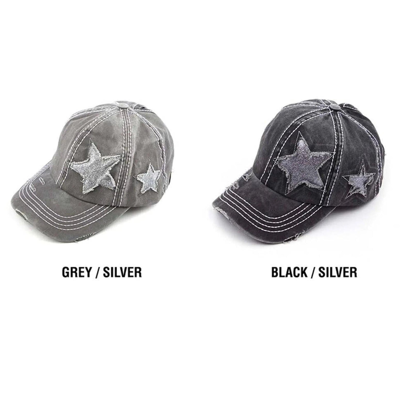 CC Trending Star Messy Bun Pony Cap Women, Teens and Kids Trucker Hats - Truly Contagious