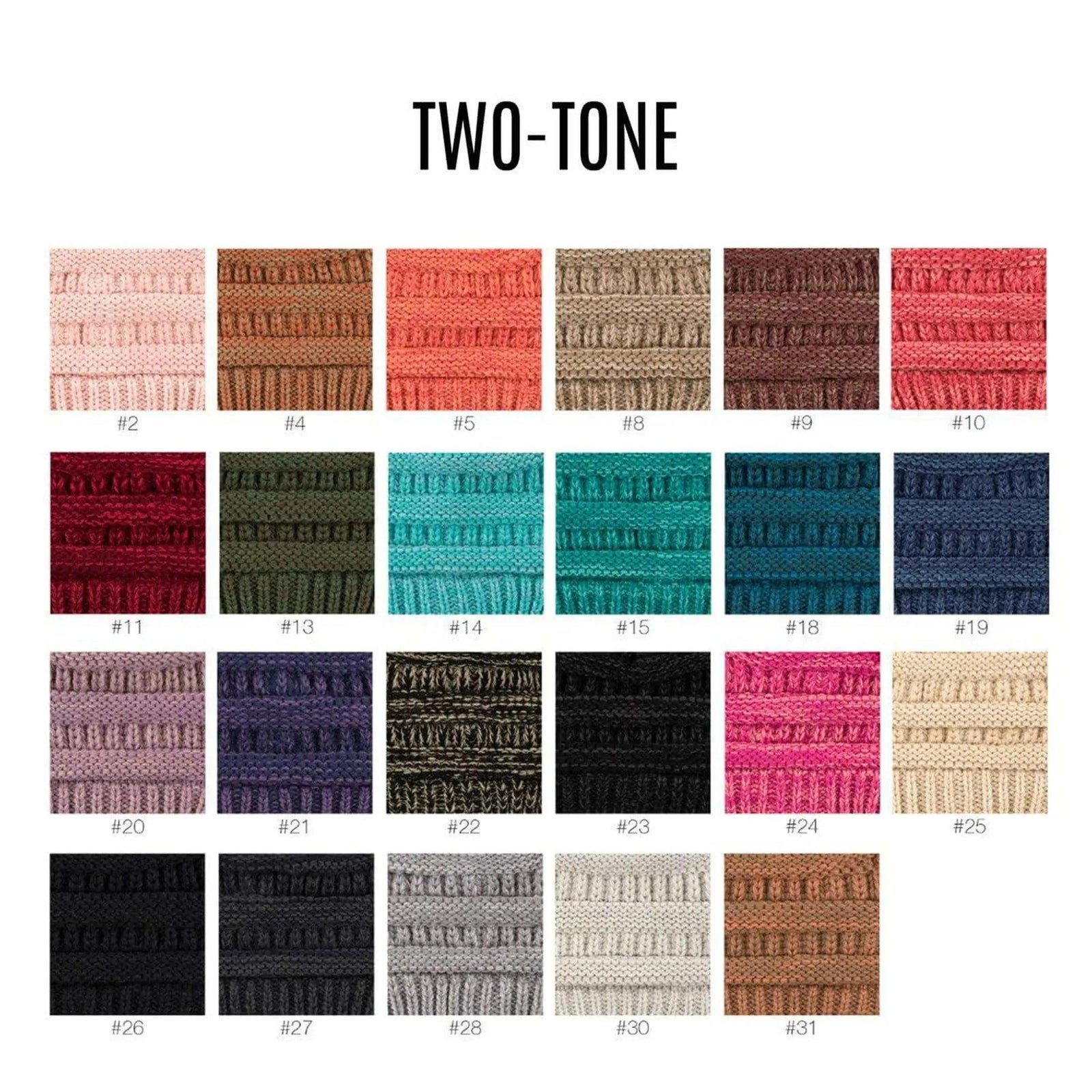 CC Two - Tone Super Soft Popular Beanies Hats - Truly Contagious