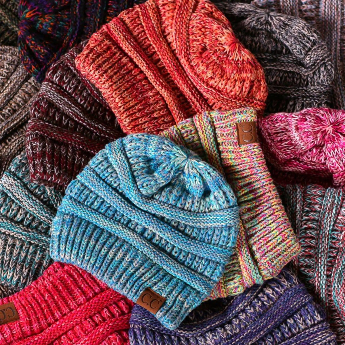 CC Two - Tone Super Soft Popular Beanies Hats - Truly Contagious