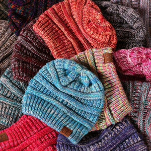 CC Two - Tone Super Soft Popular Beanies Hats - Truly Contagious