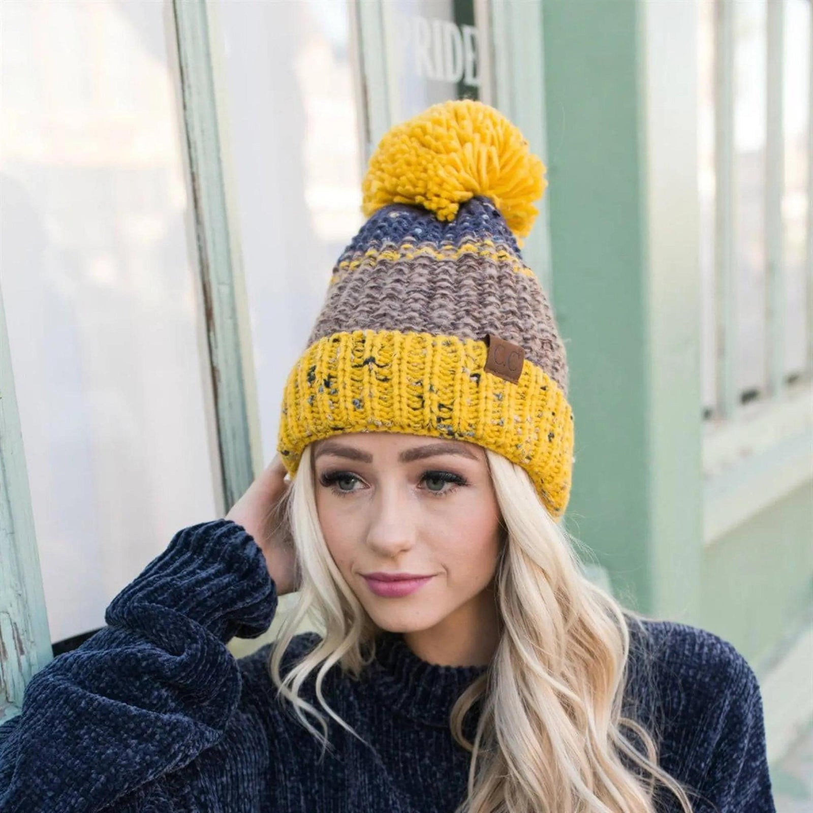 CC Yarn Pom Detailed Beanie - Truly Contagious