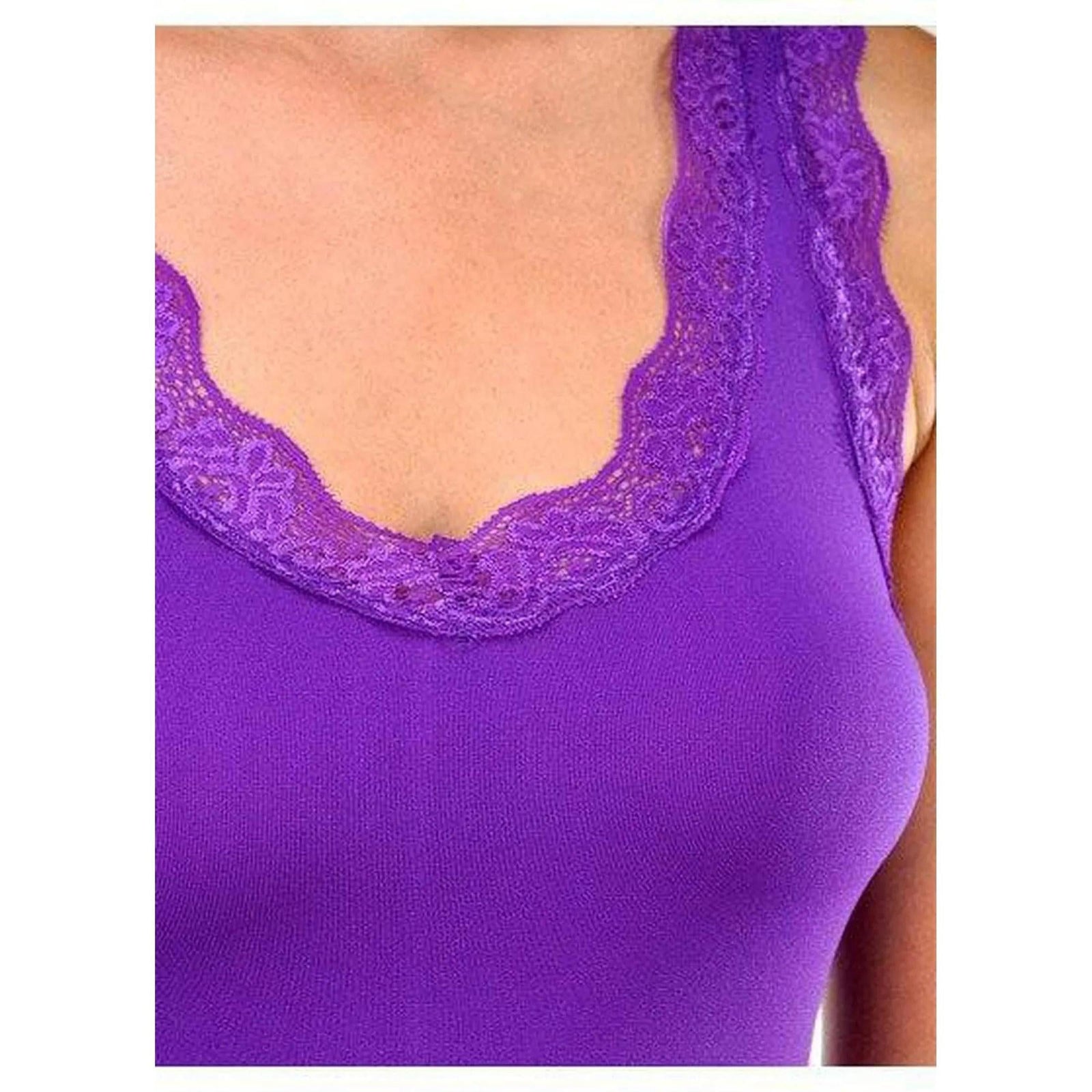 Lace Trim Racerback Tank - Truly Contagious