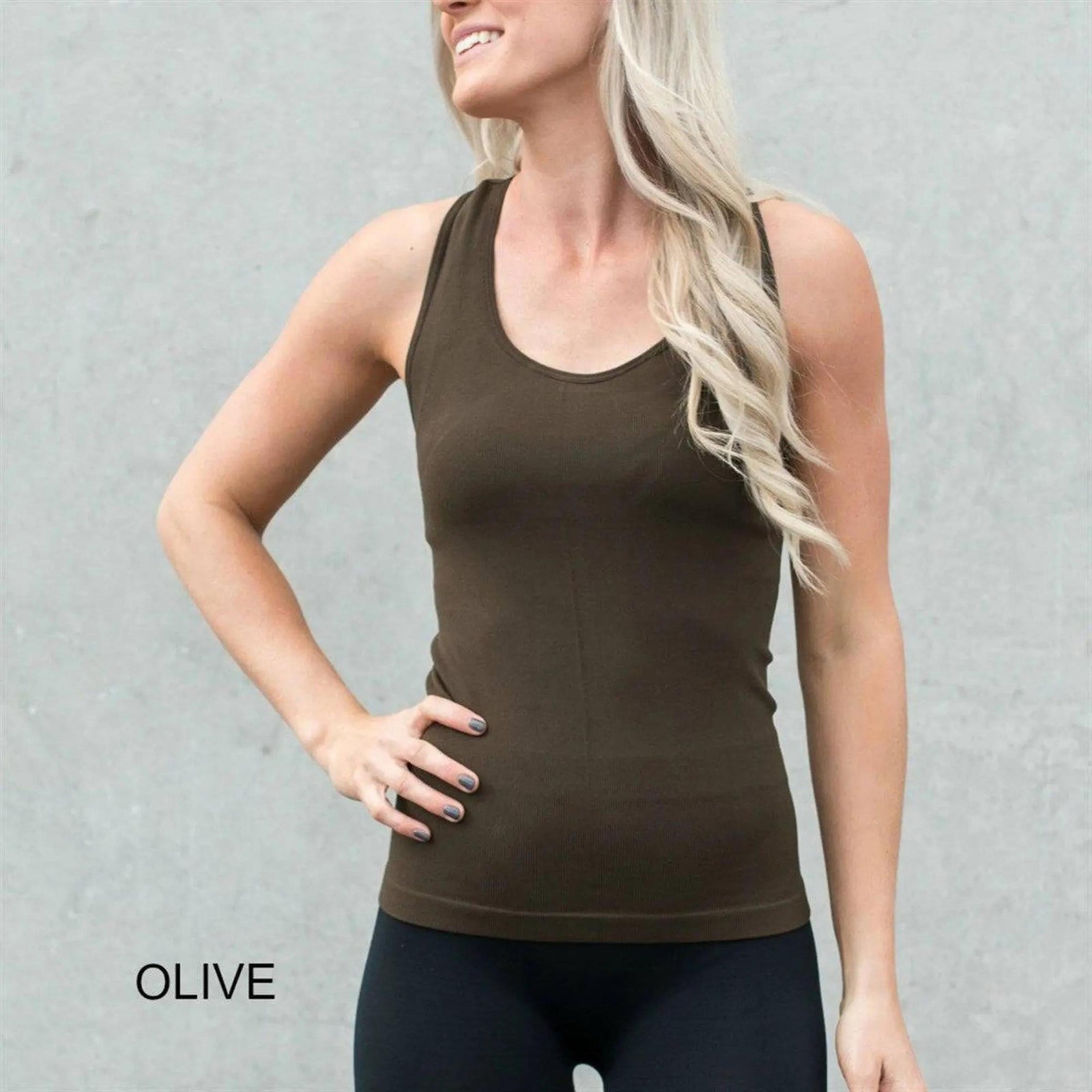 Mid - Length Racerback Tank | Ribbed - Truly Contagious