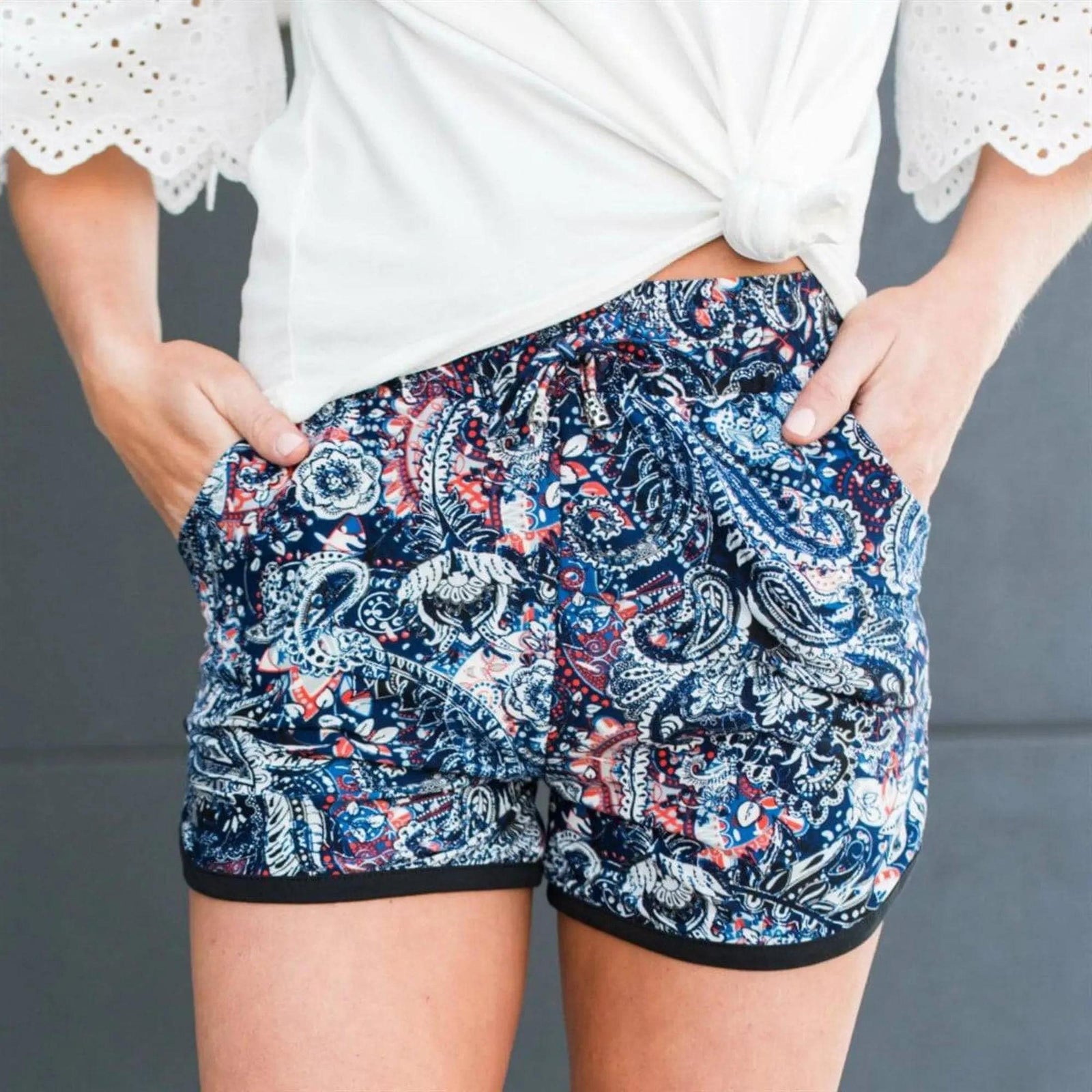 Paisley Pattern Shorts - Truly Contagious