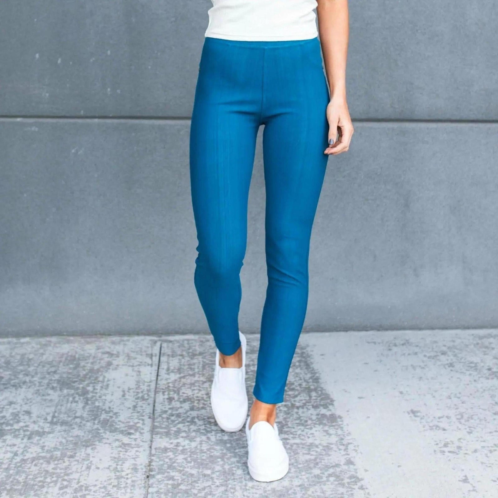 Truly Contagious Premium Stretch Soft High Waisted Jeggings for Women - Denim Leggings - Cotton Stretch Blend - Long (Truly Contagious - New Mix) - Truly Contagious