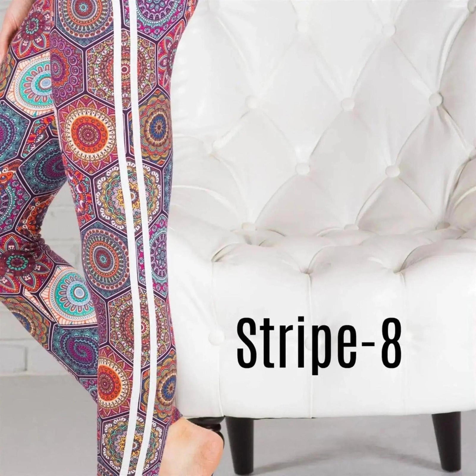 Ultra Soft Printed Leggings w/ Stripe (New Mix) - Truly Contagious