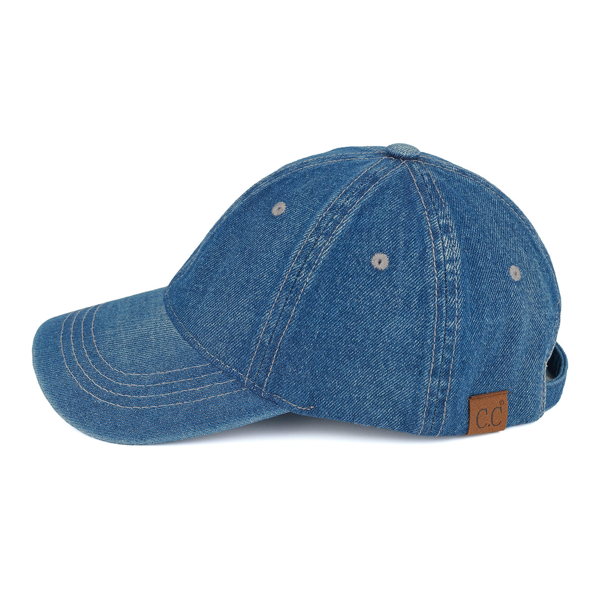 CC Denim Baseball Cap For Women Craft Friendly Embroidery