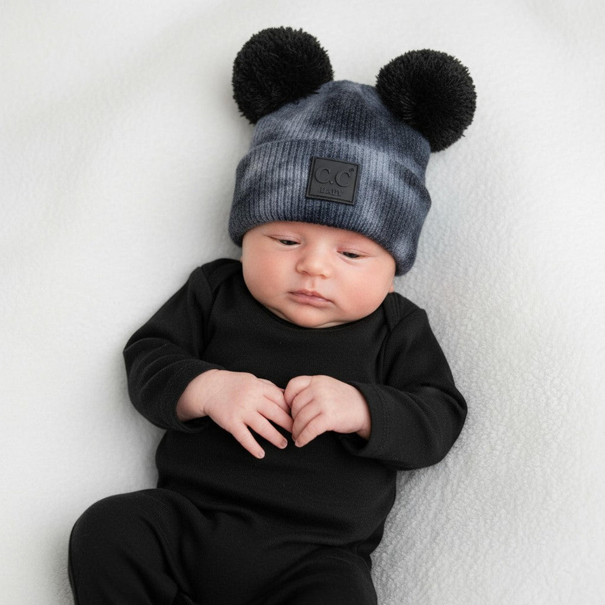 CC Baby Pom Pom Tie-Dye Beanies Hats