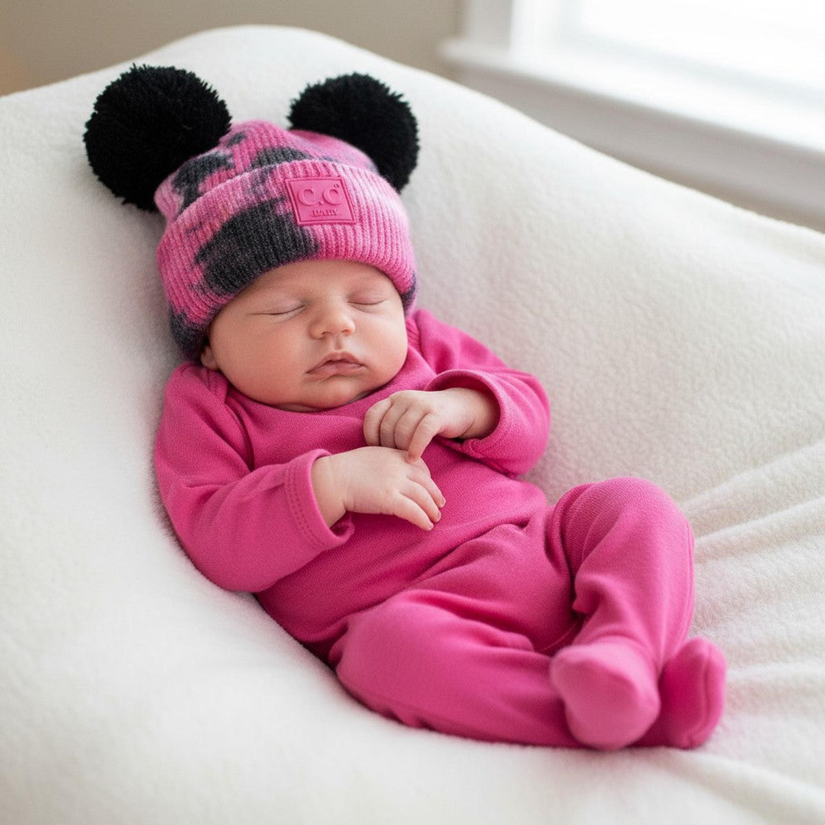 CC Baby Pom Pom Tie-Dye Beanies Hats