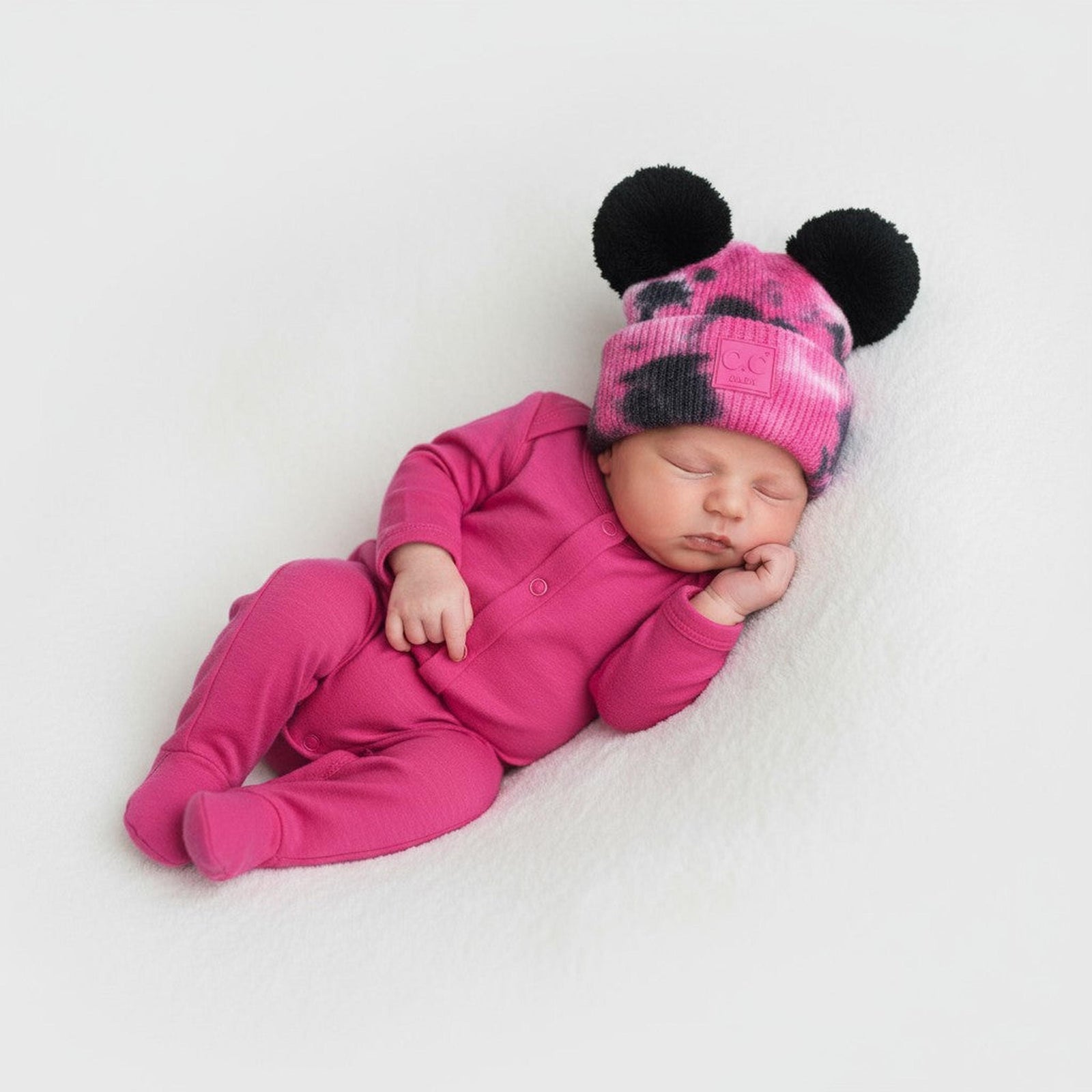 CC Baby Pom Pom Tie-Dye Beanies Hats
