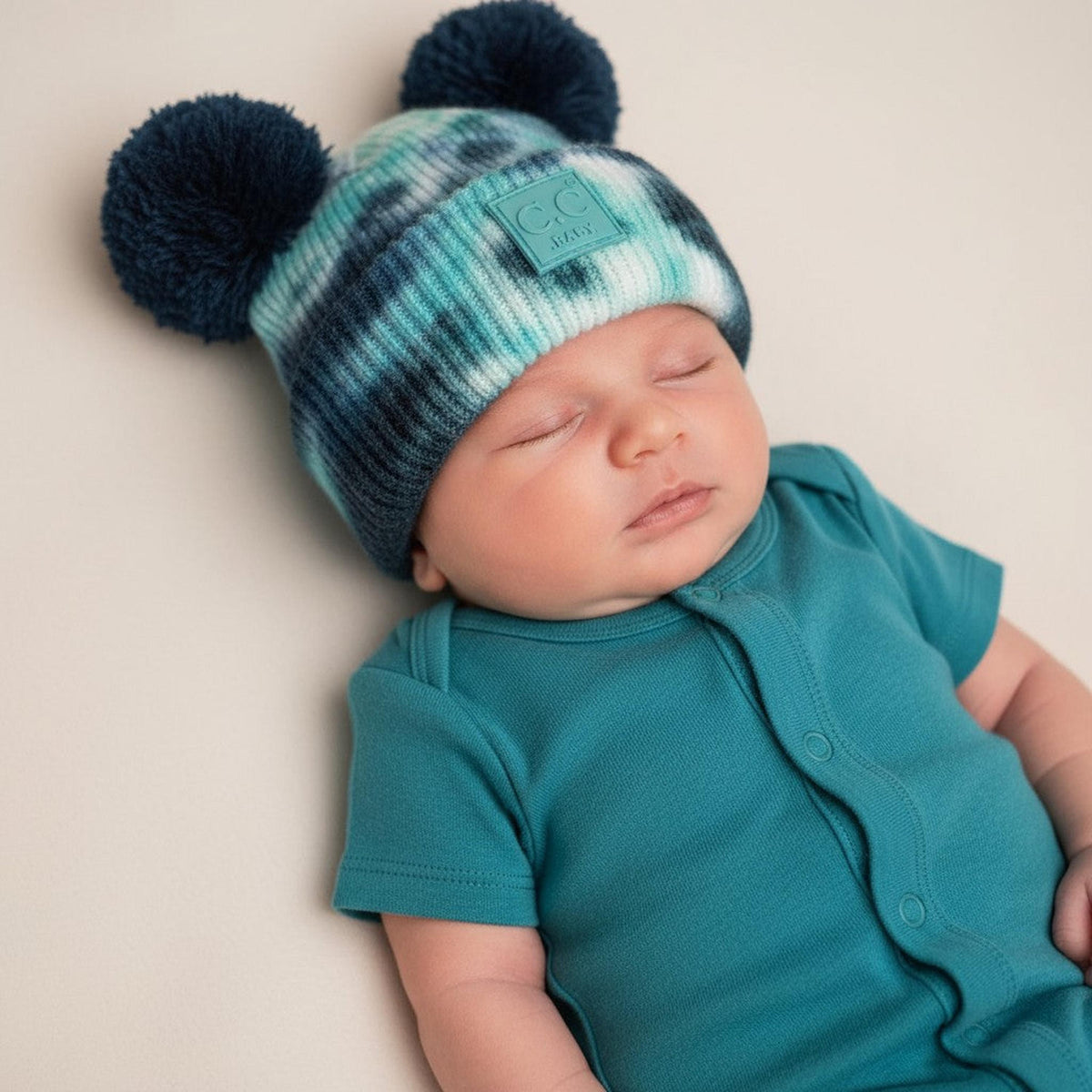 CC Baby Pom Pom Tie-Dye Beanies Hats