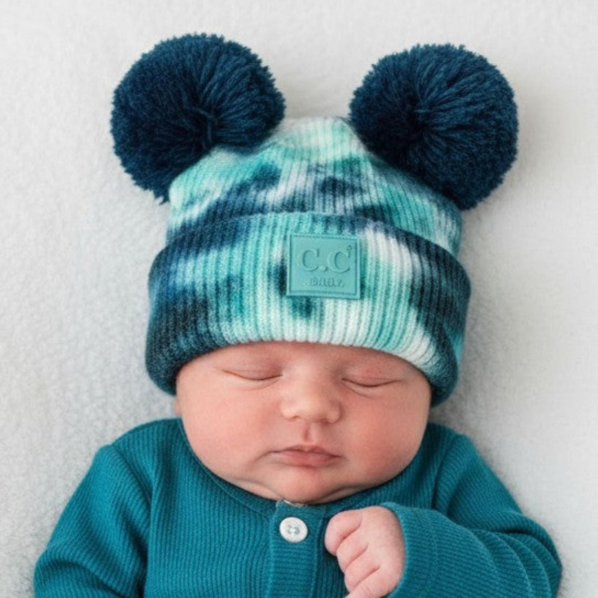 CC Baby Pom Pom Tie-Dye Beanies Hats