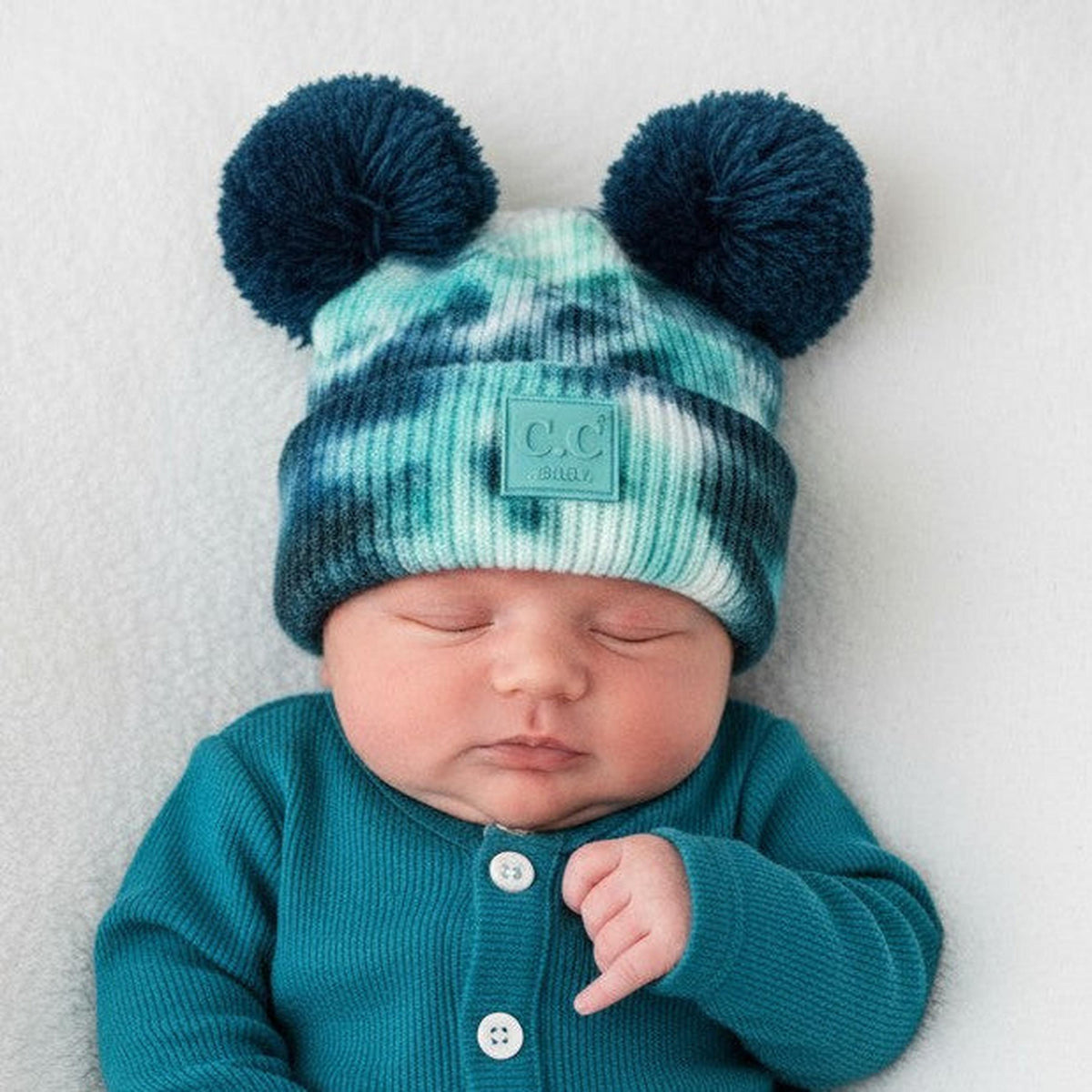 CC Baby Pom Pom Tie-Dye Beanies Hats