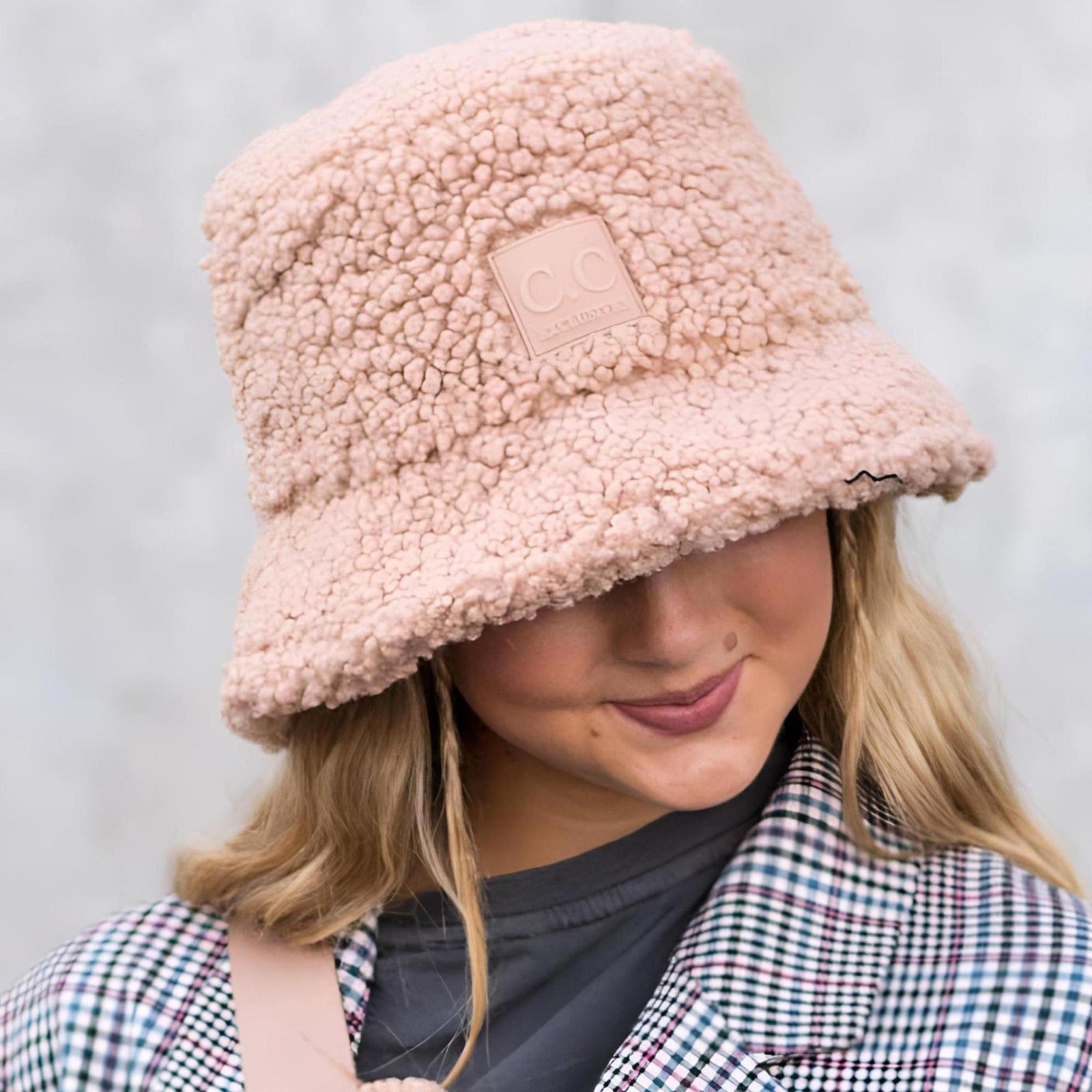 CC Sherpa Adjustable Bucket Hat For Women UV Protection
