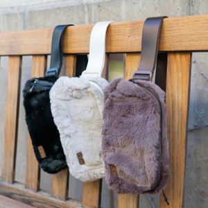 CC Faux Fur Cross-Body Belt Bag | Fanny Pack | Sling Bag - Truly Contagious