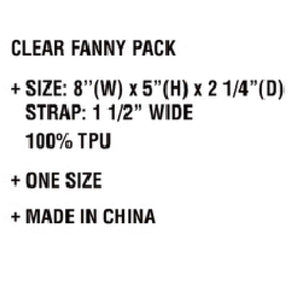 CC Clear Coliseum Belt Bag Fanny Pack - Truly Contagious