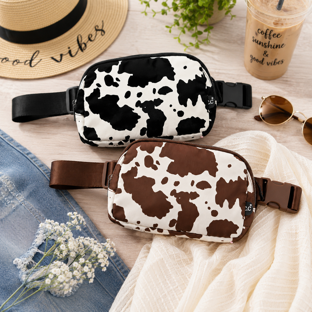 Cow Pattern Fanny Pack