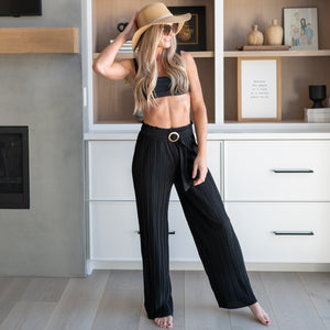 Belted Flowy Beach Pants - Lightweight - Truly Contagious