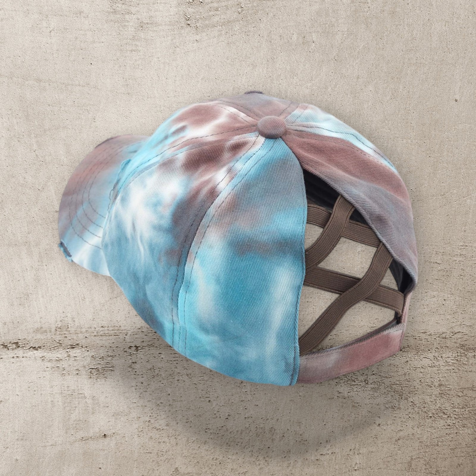 C.C® Criss Cross Ponytail Cap - Women's Cotton Baseball Hat for Ponytails & Braids