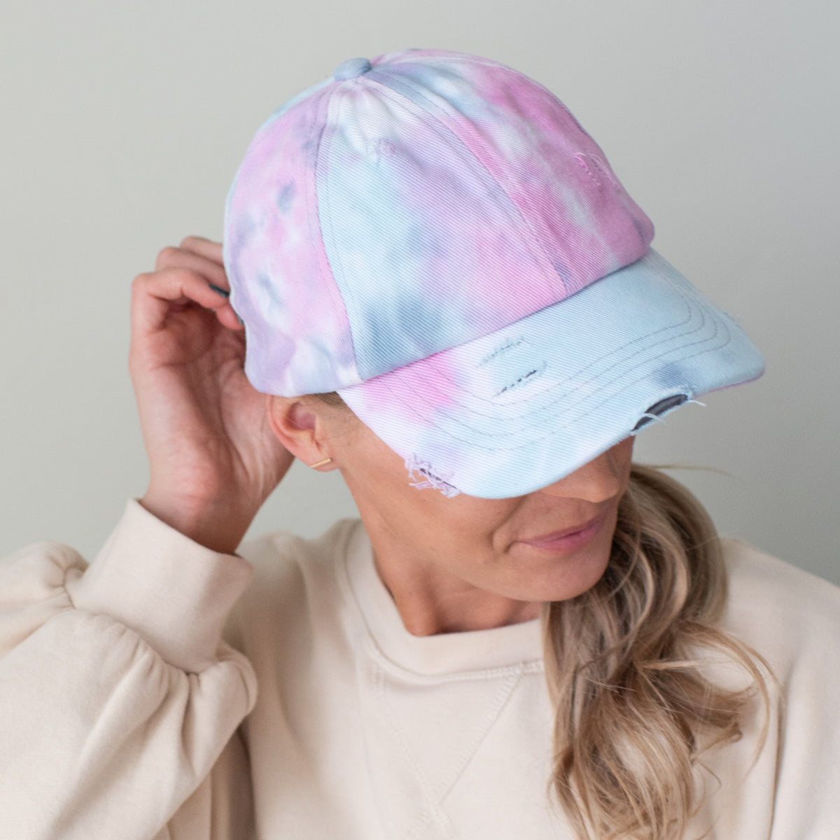 CC Cotton Hats Criss Cross Style Women Cap for Ponytails - Truly Contagious C.C Brand Colab