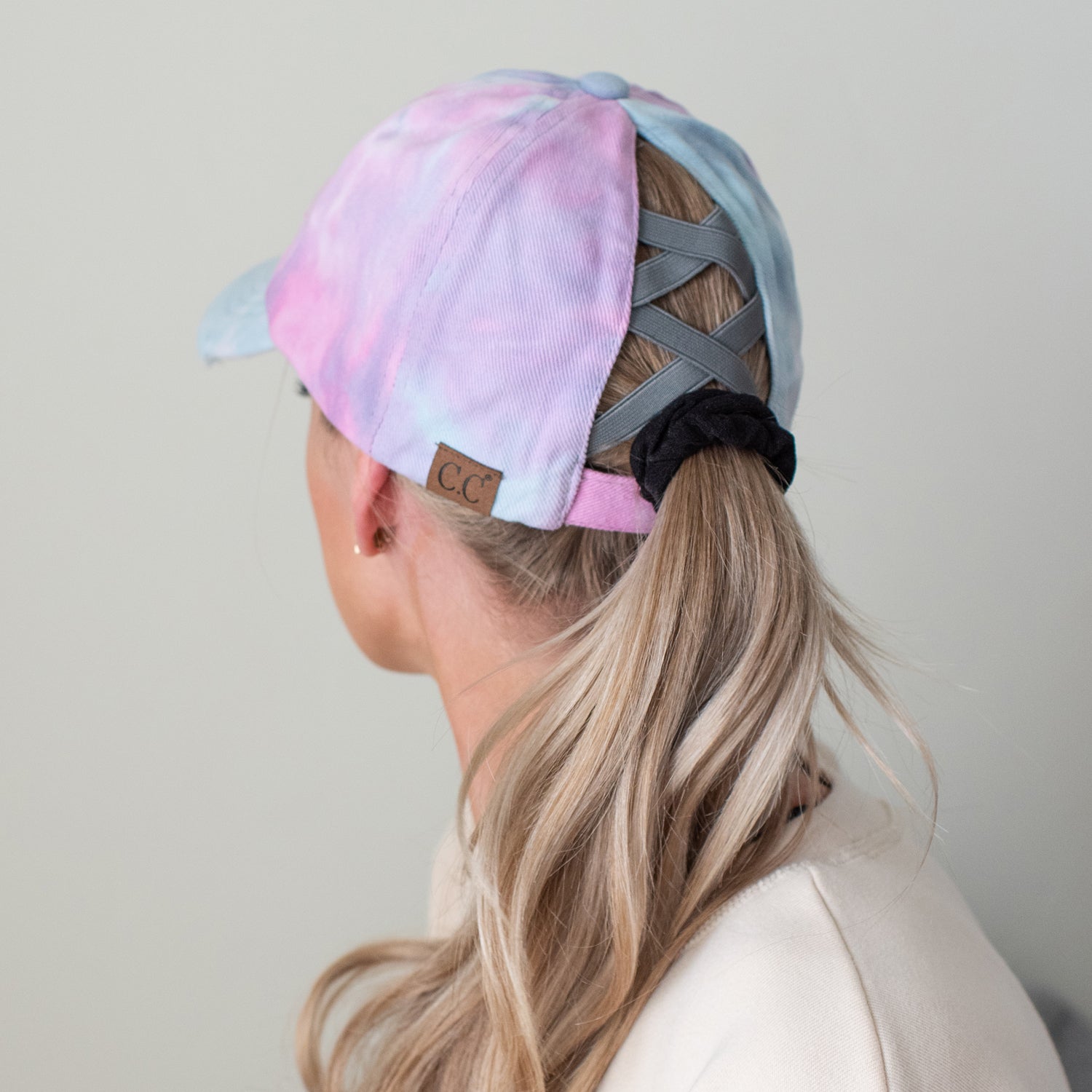 C.C® Criss Cross Ponytail Cap - Women's Cotton Baseball Hat for Ponytails & Braids