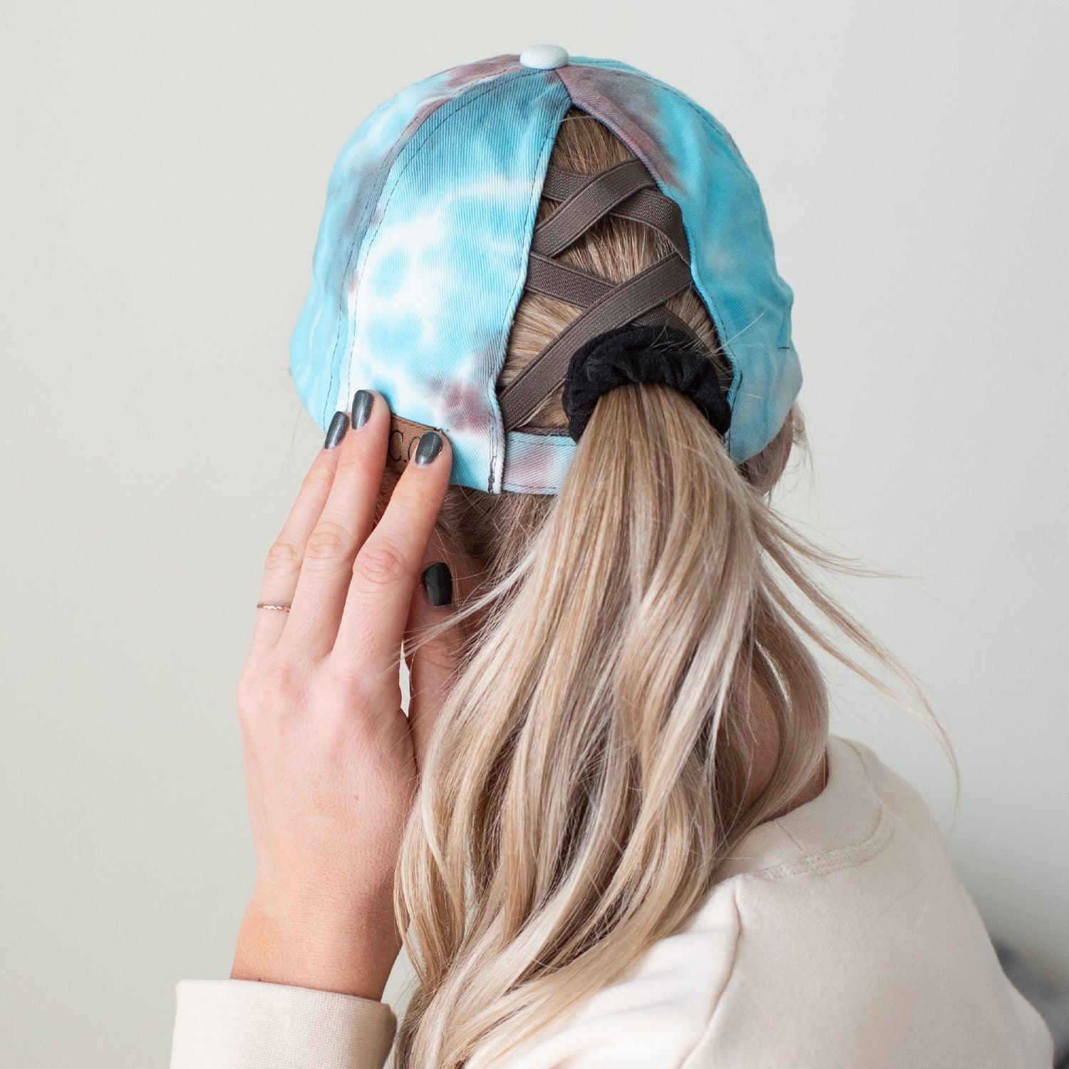 C.C® Criss Cross Ponytail Cap - Women's Cotton Baseball Hat for Ponytails & Braids