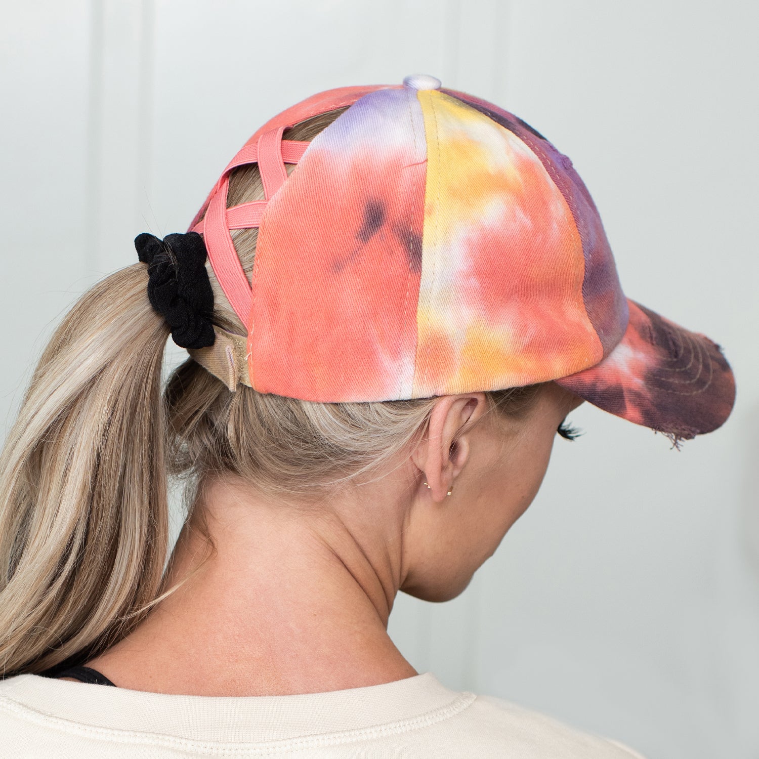 C.C® Criss Cross Ponytail Cap - Women's Cotton Baseball Hat for Ponytails & Braids