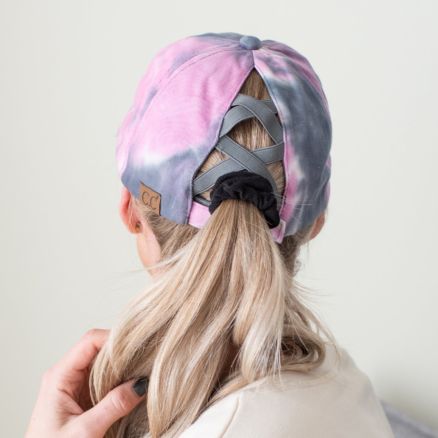 C.C® Criss Cross Ponytail Cap - Women's Cotton Baseball Hat for Ponytails & Braids