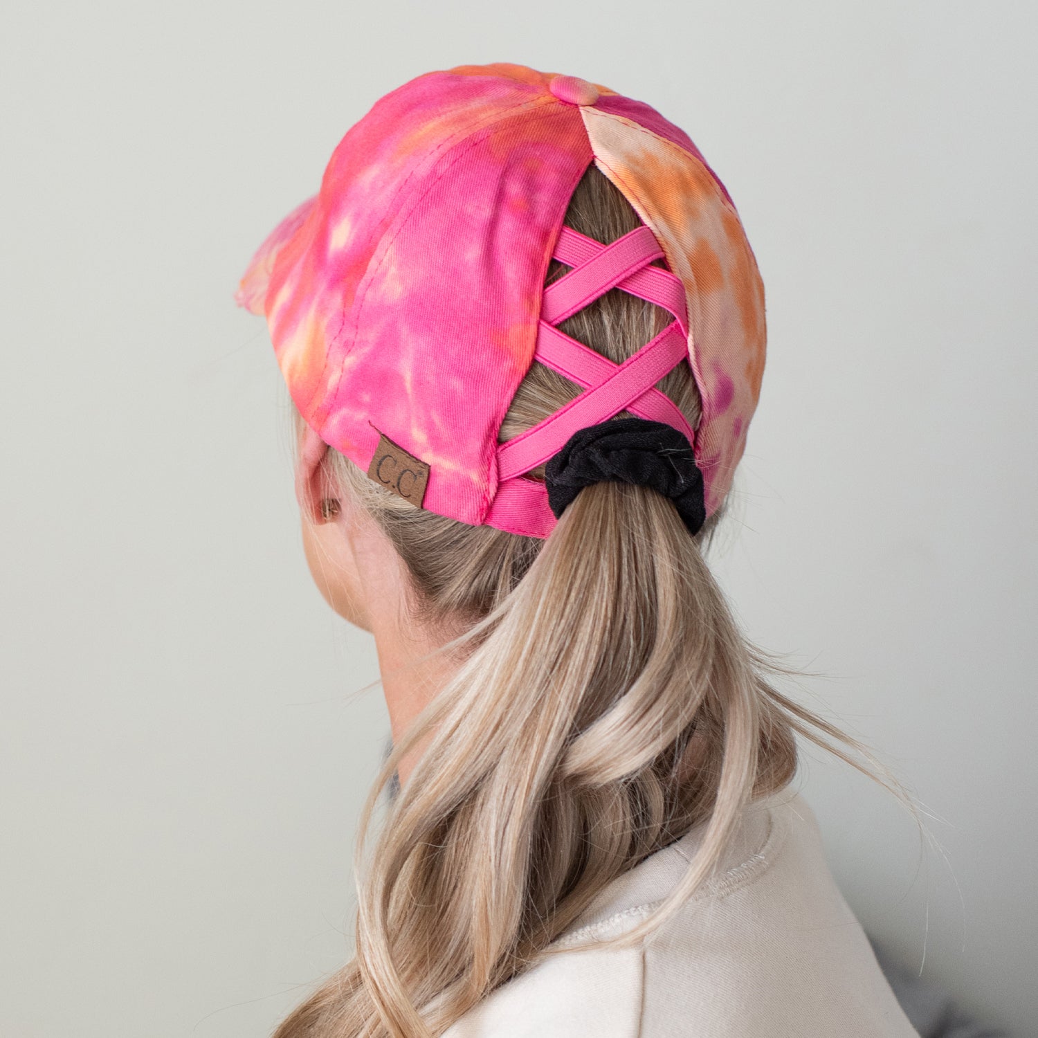 C.C® Criss Cross Ponytail Cap - Women's Cotton Baseball Hat for Ponytails & Braids