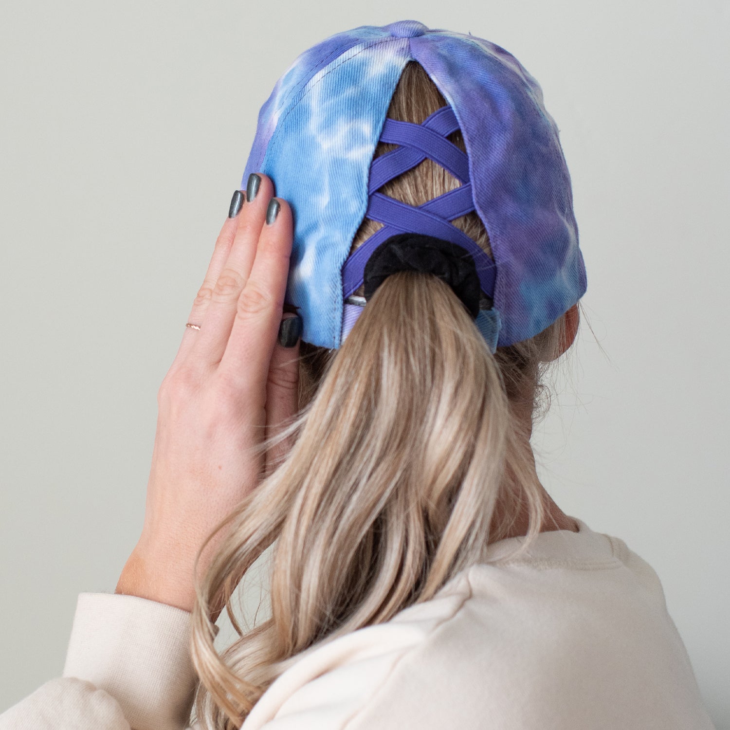 C.C® Criss Cross Ponytail Cap - Women's Cotton Baseball Hat for Ponytails & Braids