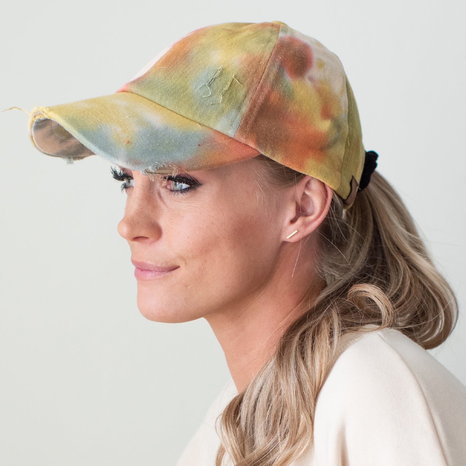 C.C® Criss Cross Ponytail Cap - Women's Cotton Baseball Hat for Ponytails & Braids
