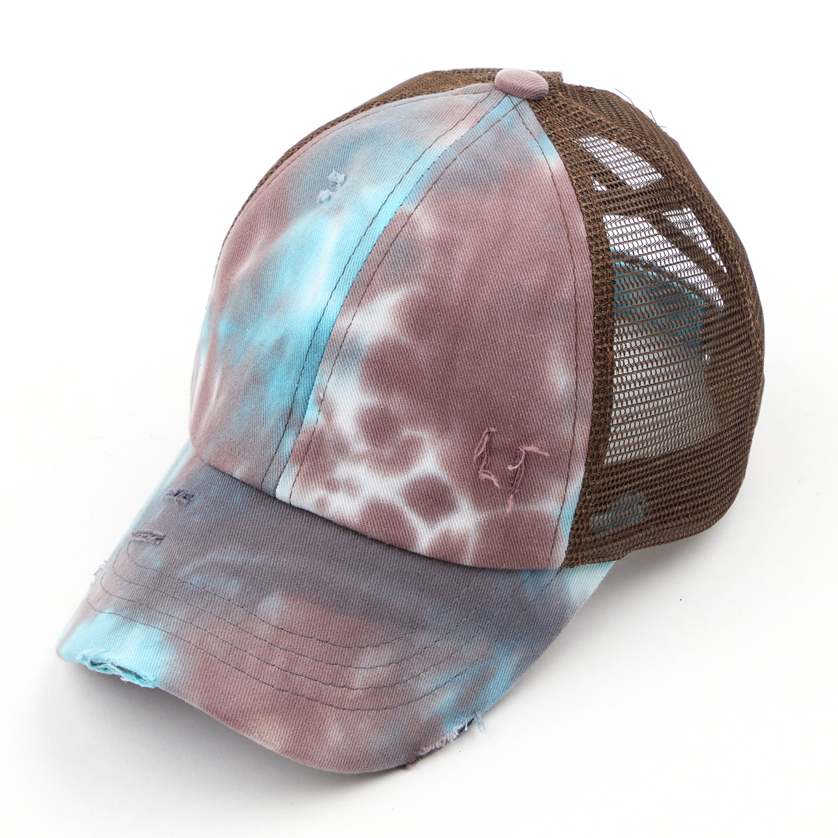 C.C® Multi-Level Criss Cross Ponytail Cap - Women's Baseball Hat for Braids & Buns