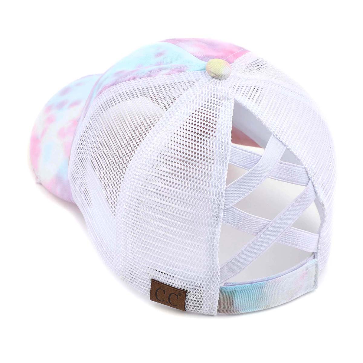 C.C® Multi-Level Criss Cross Ponytail Cap - Women's Baseball Hat for Braids & Buns