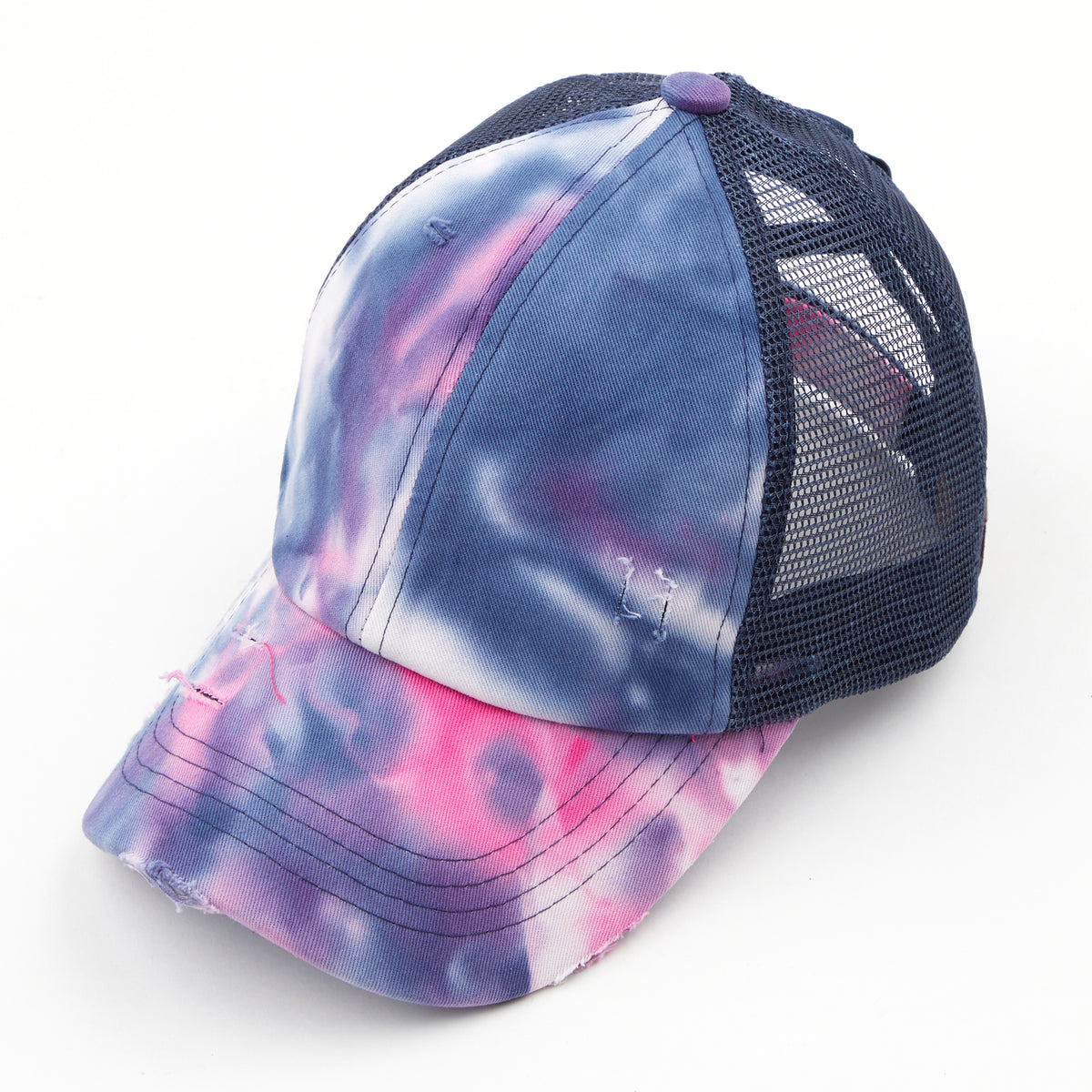 C.C® Multi-Level Criss Cross Ponytail Cap - Women's Baseball Hat for Braids & Buns