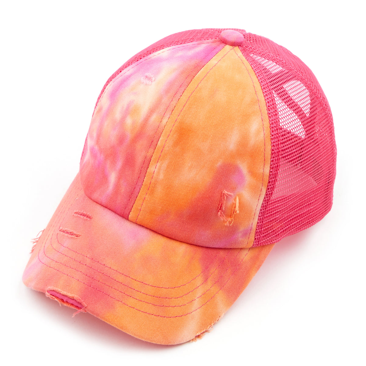 C.C® Multi-Level Criss Cross Ponytail Cap - Women's Baseball Hat for Braids & Buns
