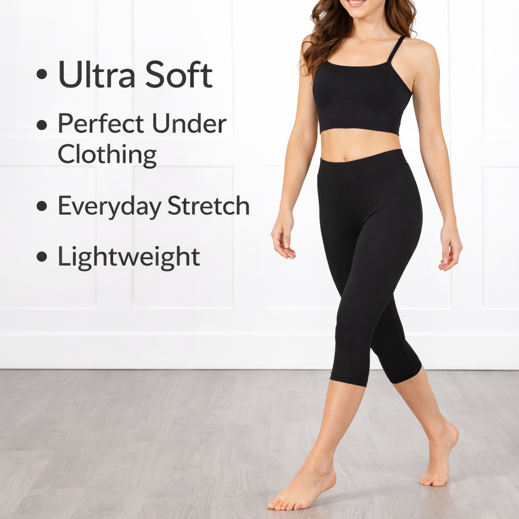 Capri Leggings Women Pull On Comfort Truly Contagious