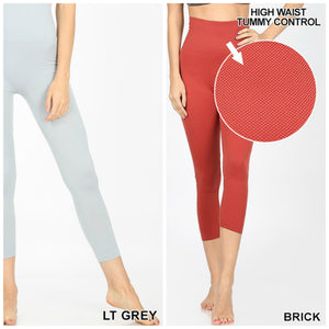 Tummy Control Capri Leggings - Truly Contagious