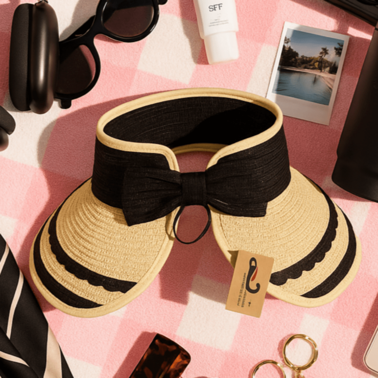 Easy Rollable Straw Visor Hat - Truly Contagious