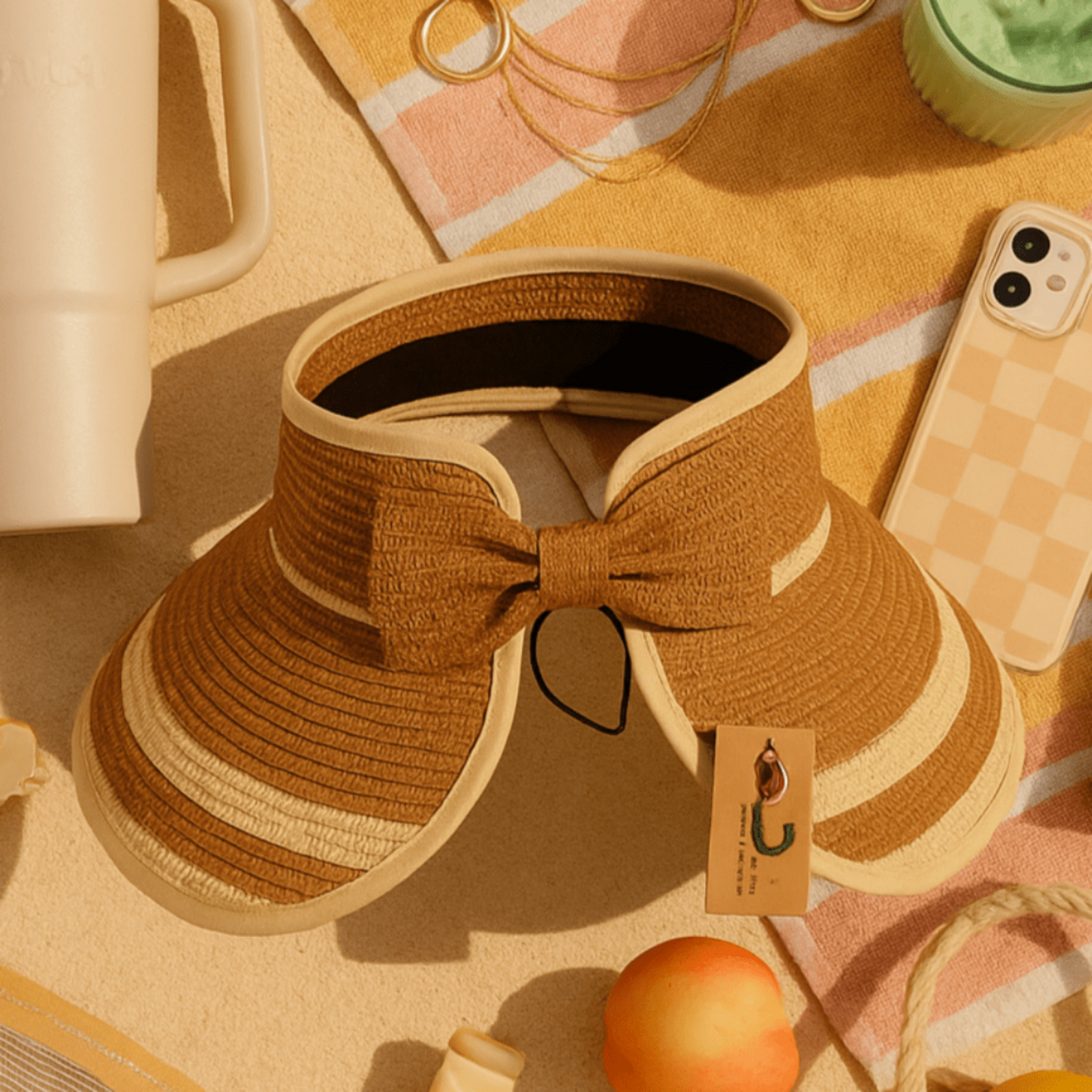 Easy Rollable Straw Visor Hat - Truly Contagious