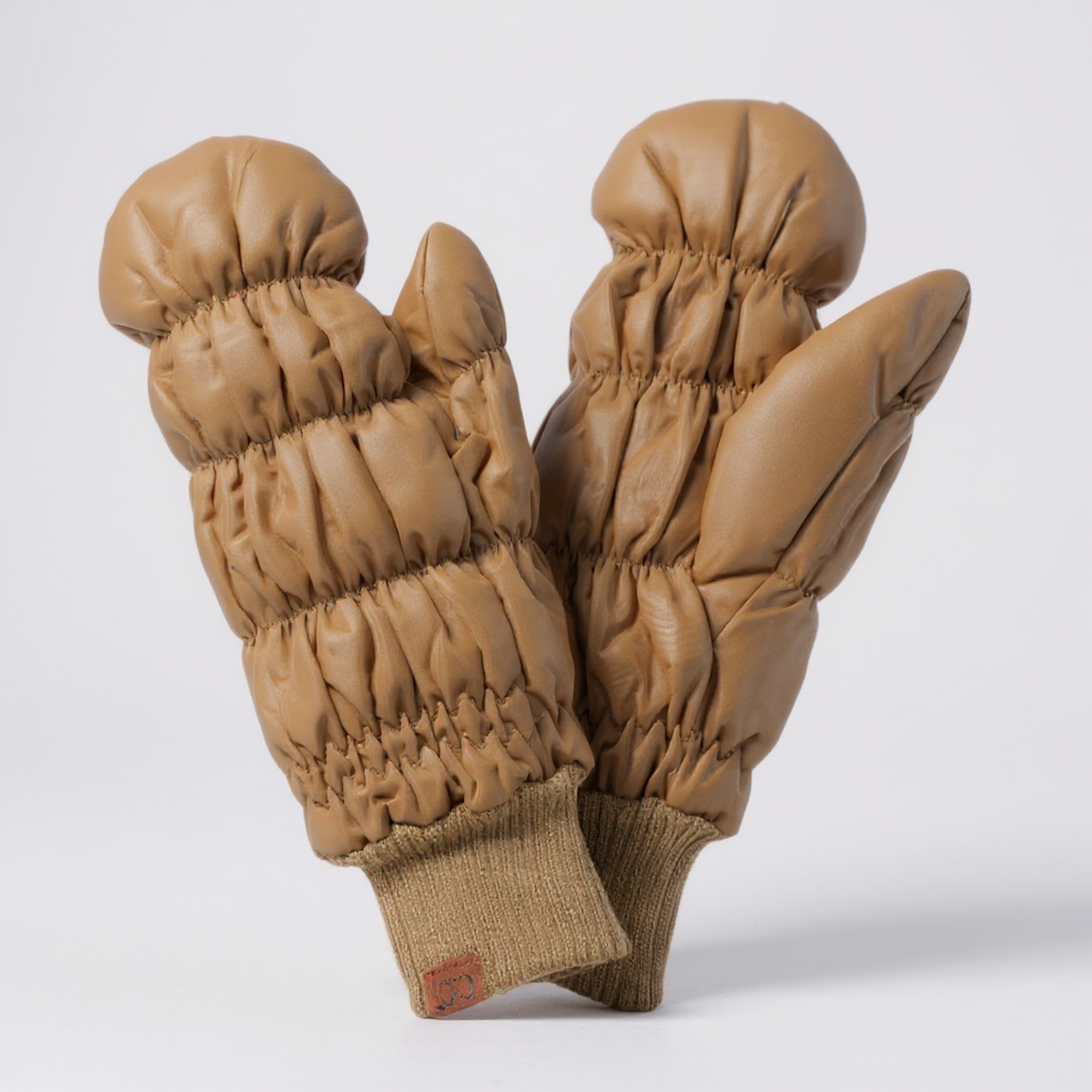 CC Quilted Mittens - Windproof Fleece Lined Winter Gloves for Women & Men