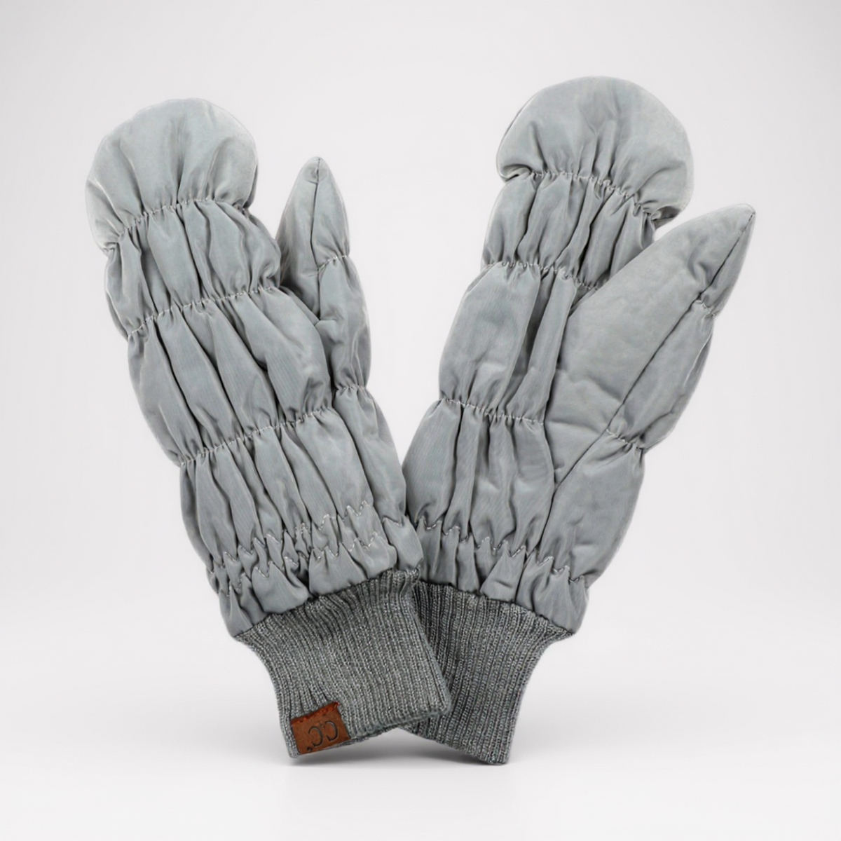 CC Quilted Mittens - Windproof Fleece Lined Winter Gloves for Women & Men