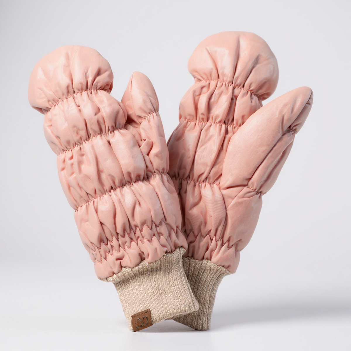 CC Quilted Mittens - Windproof Fleece Lined Winter Gloves for Women & Men