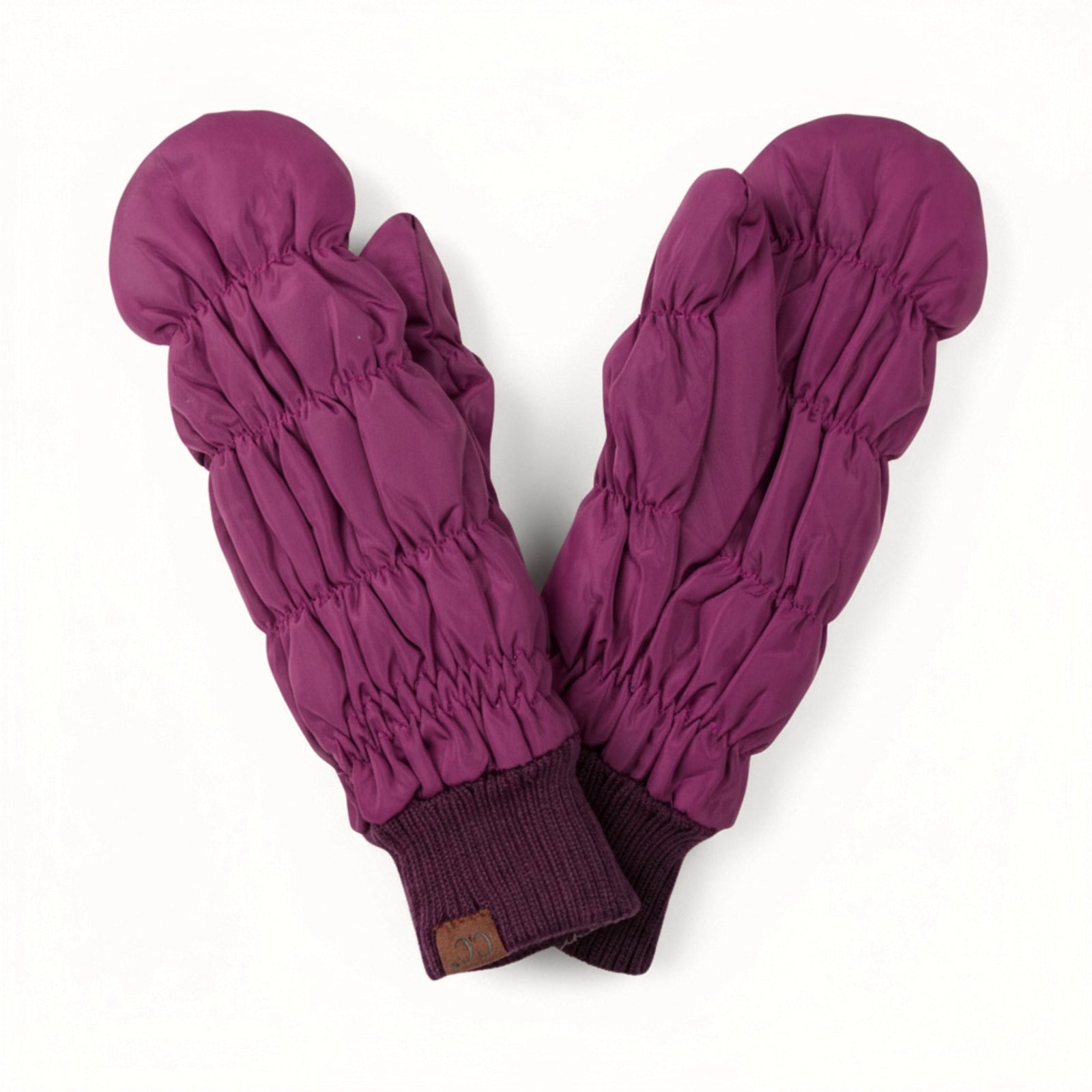 CC Quilted Mittens - Windproof Fleece Lined Winter Gloves for Women & Men