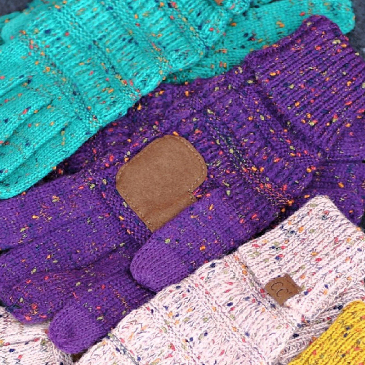 CC Cozy Confetti Tech Screen Touch Gloves